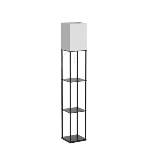 Boho Modern Floor Lamp with Shelves