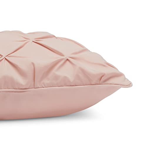 Blush Pinched Pleat Down-Alternative Comforter Set, Full/Queen, All-Season Bedding