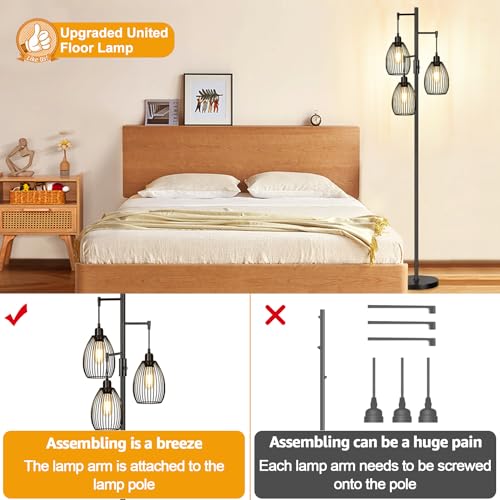Industrial Dimmable Floor Lamp