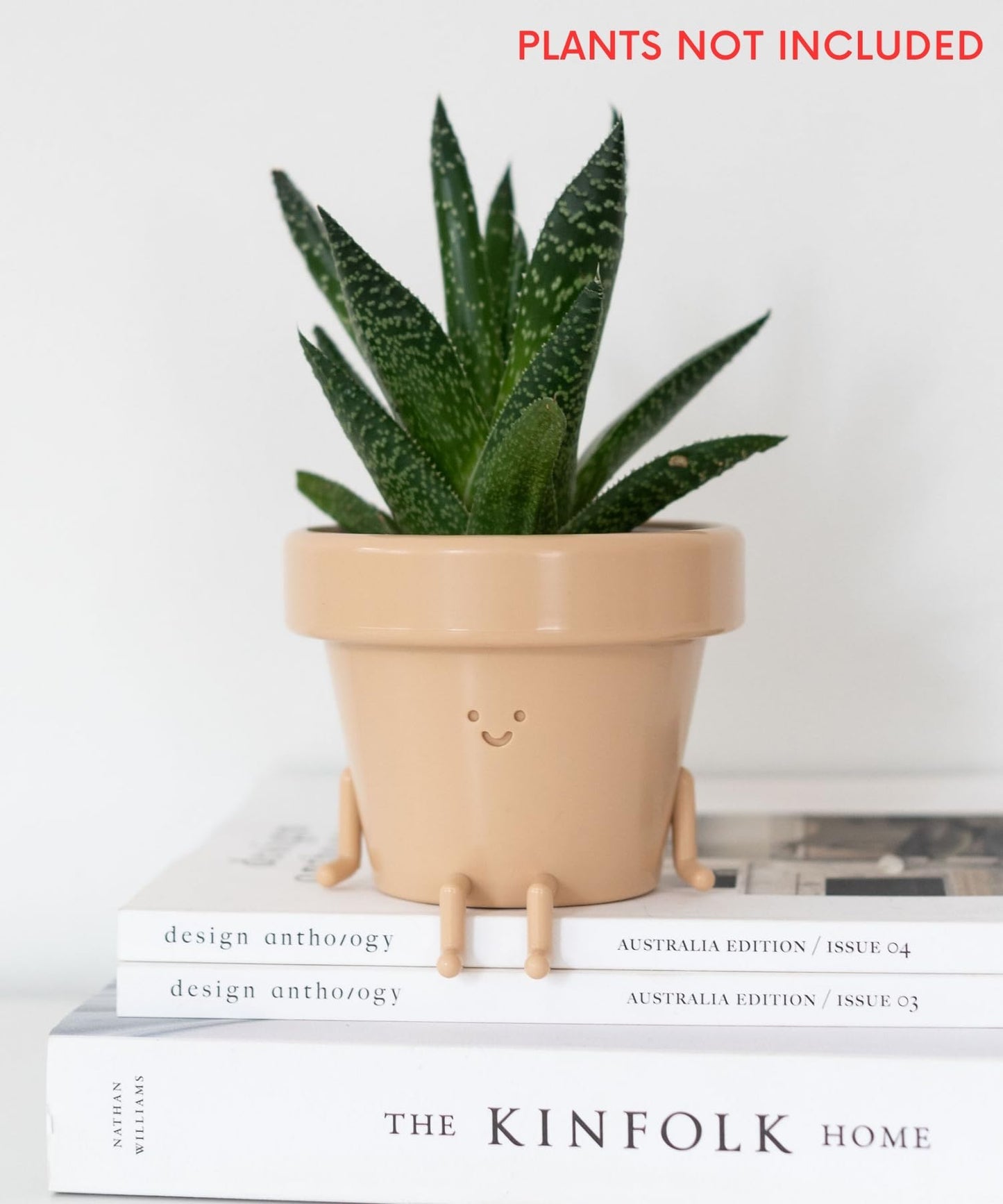 Cute Sitting Planter - 3.5 Inch with Drainage, Unique Succulent & Cactus Pot, Fun Teacher & Housewarming Gift