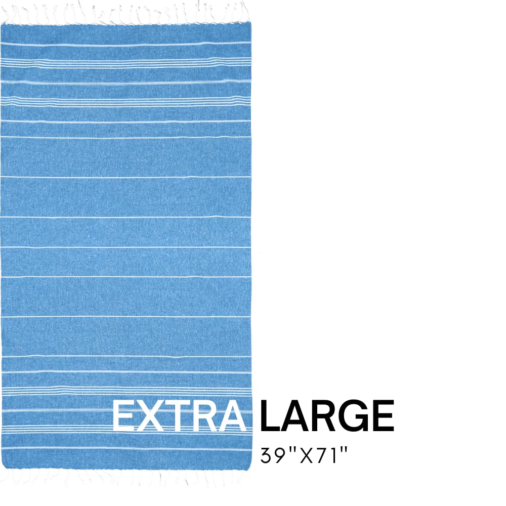 Boho Beach Turkish Towel Set with Travel Bag - Quick Dry, Lightweight, Oversized
