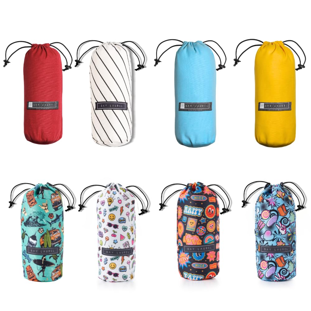 Boho Beach Turkish Towel Set with Travel Bag - Quick Dry, Lightweight, Oversized