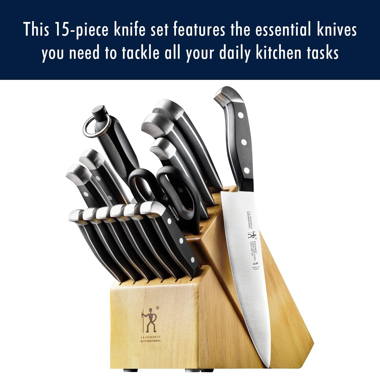 15-Piece Knife Set - German Engineered, Razor-Sharp Blades