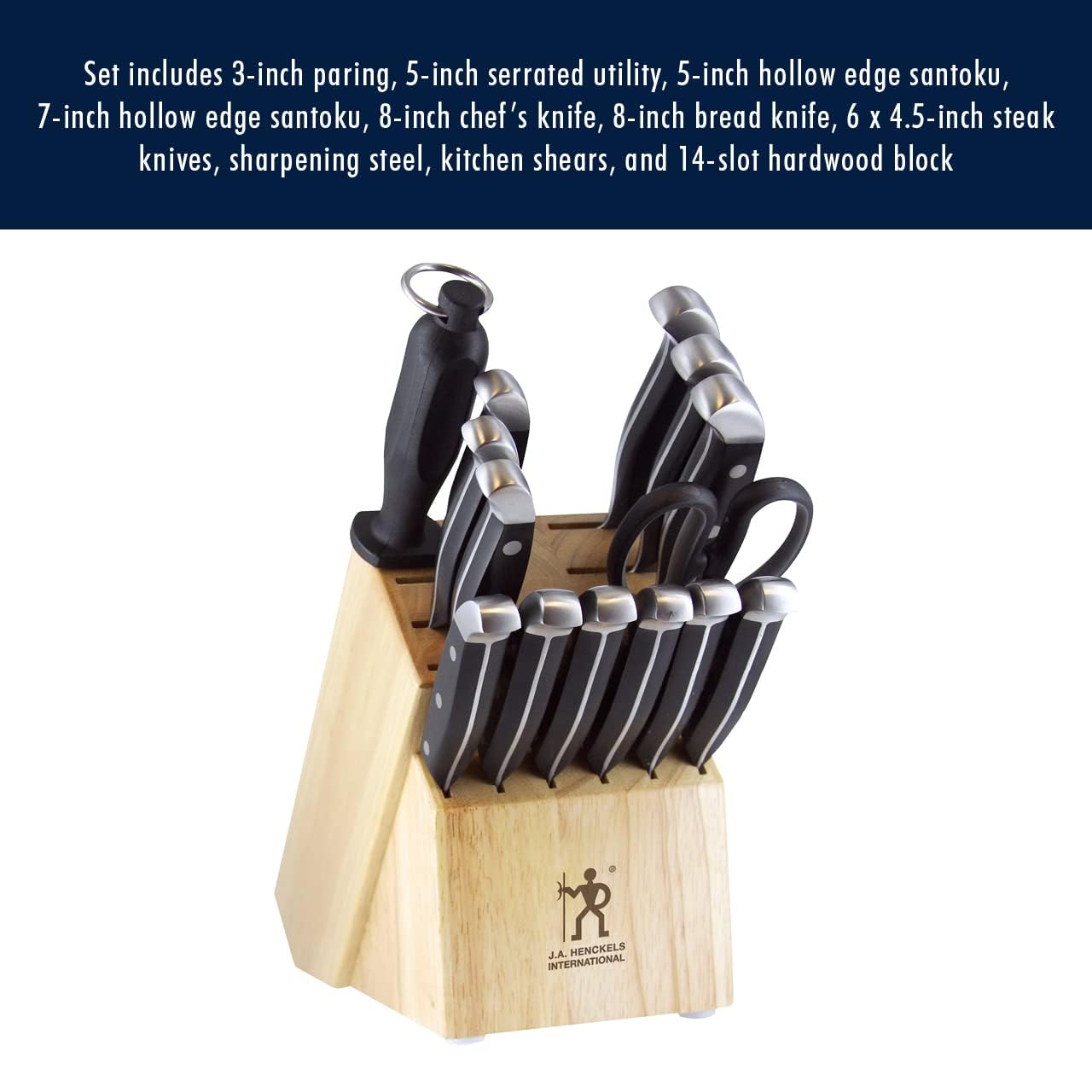 15-Piece Knife Set - German Engineered, Razor-Sharp Blades