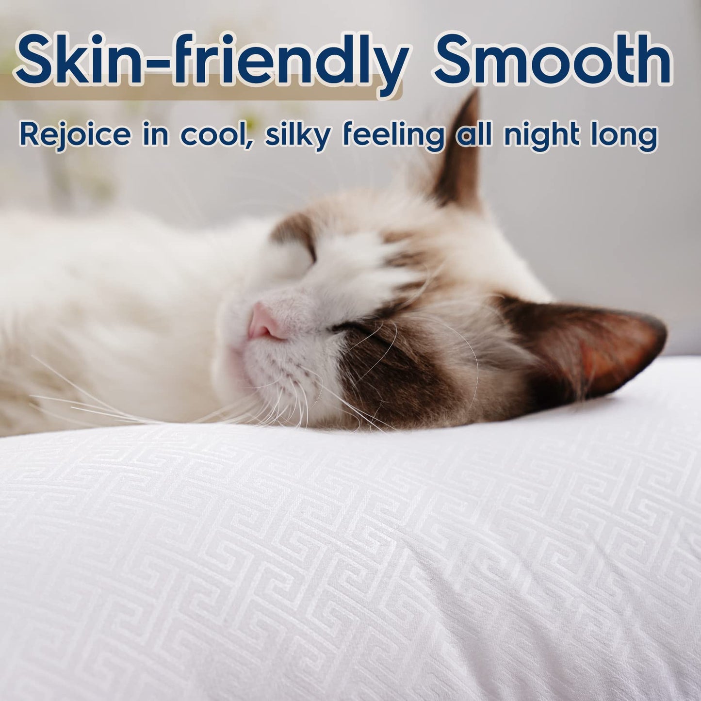 Set of 2 Pillows for Back, Stomach, or Side Sleepers