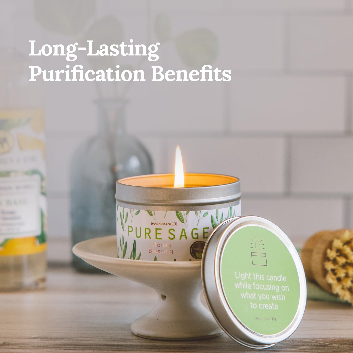 Sage Smudge Candle for Energy Cleansing