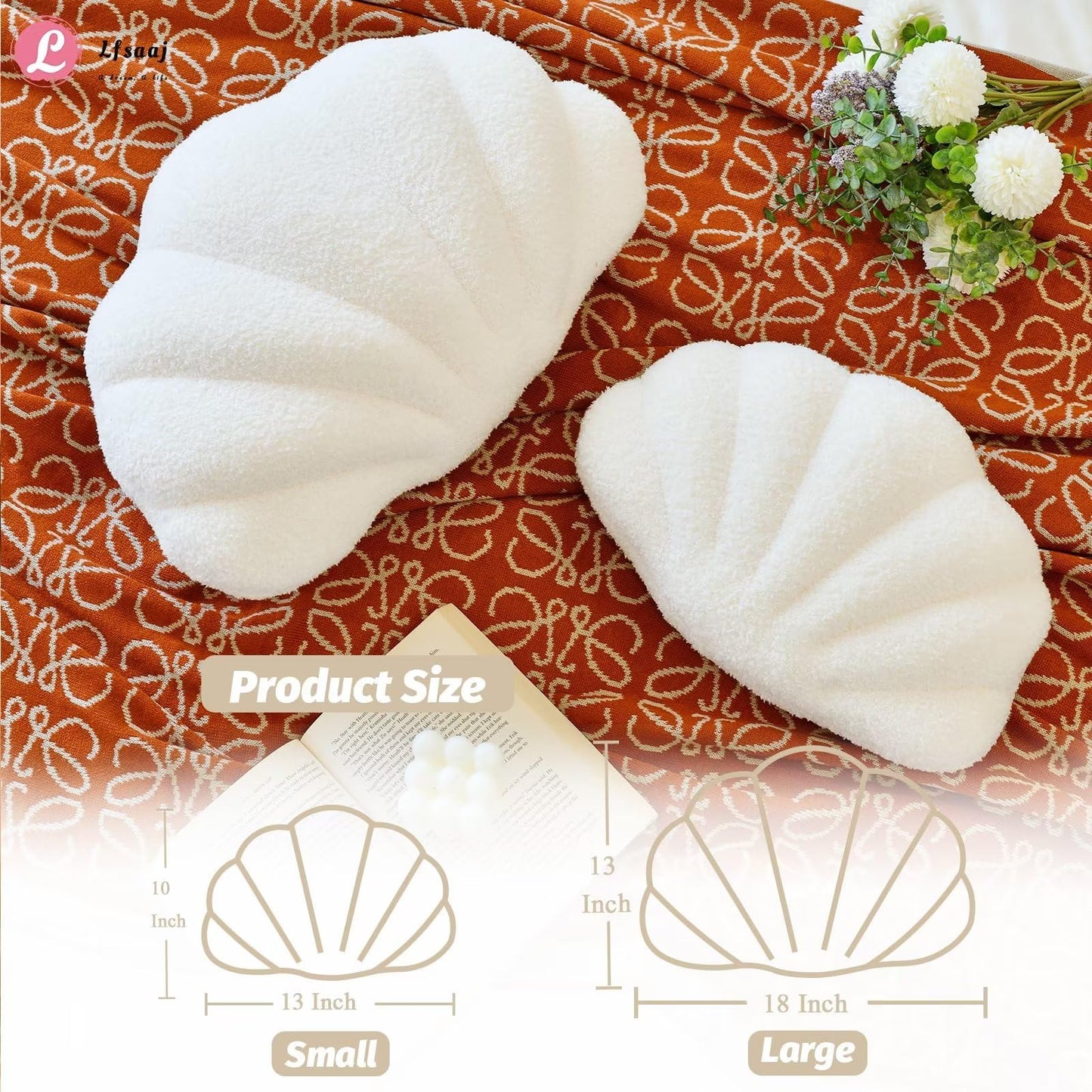 Boho Chic: Seashell Throw Pillows - Dive into Coastal Comfort