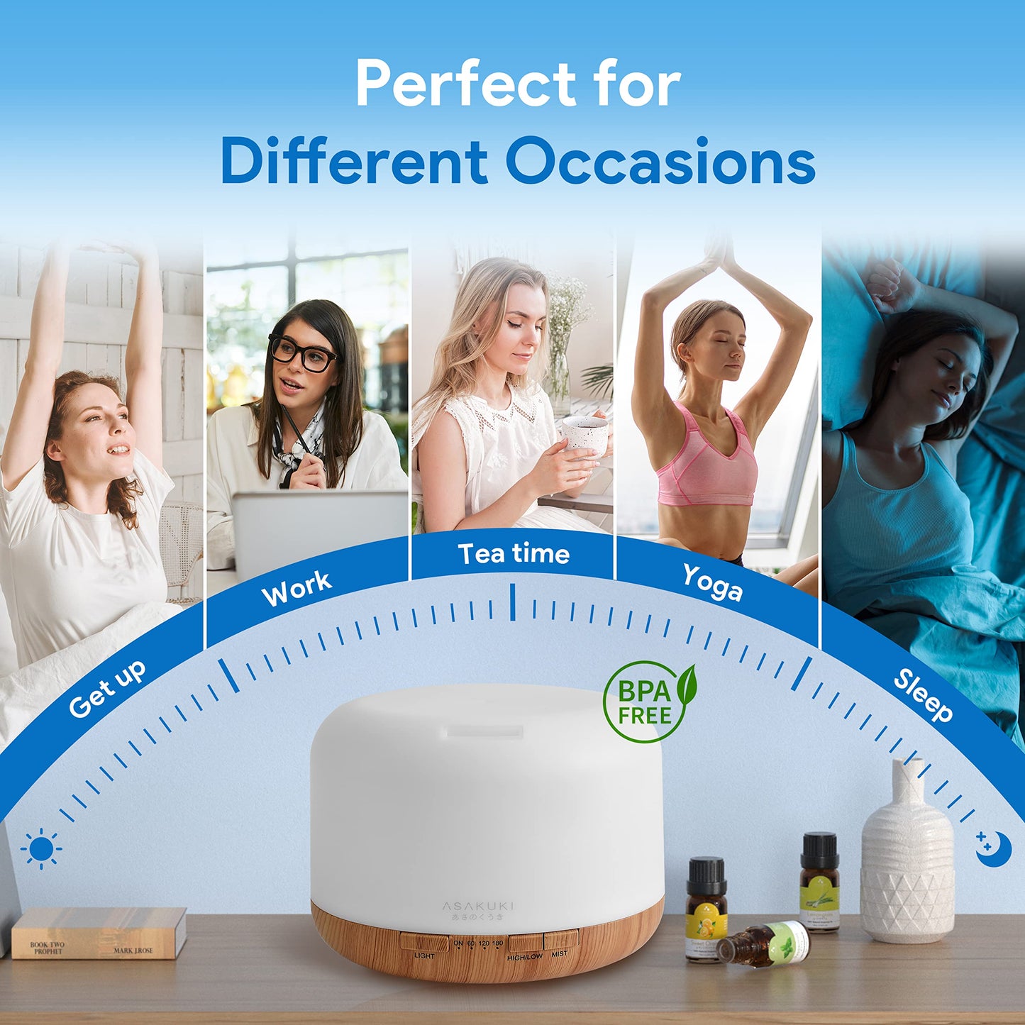 500ml Essential Oil Diffuser Aromatherapy with Remote