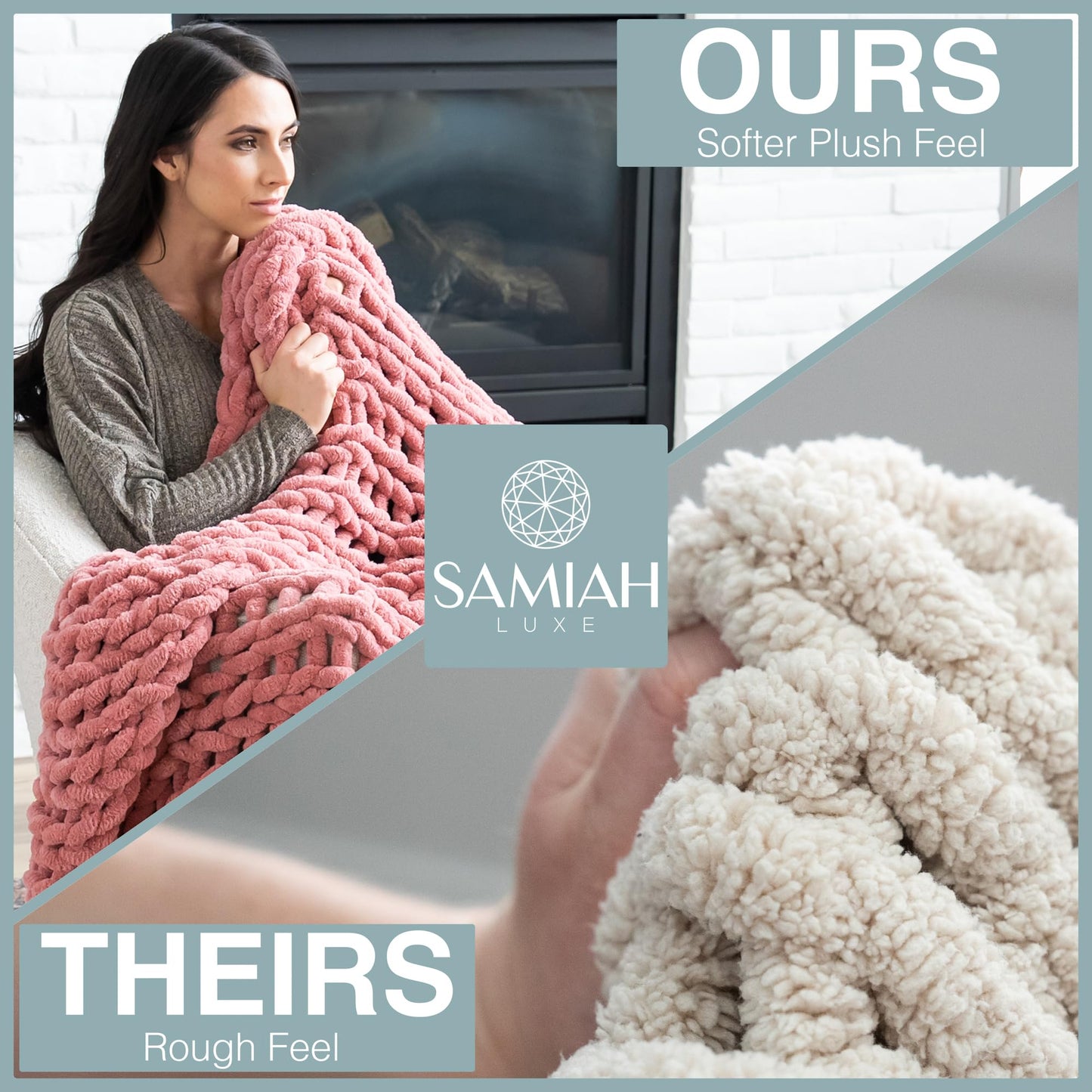 Chunky Knit Blanket, Queen Size