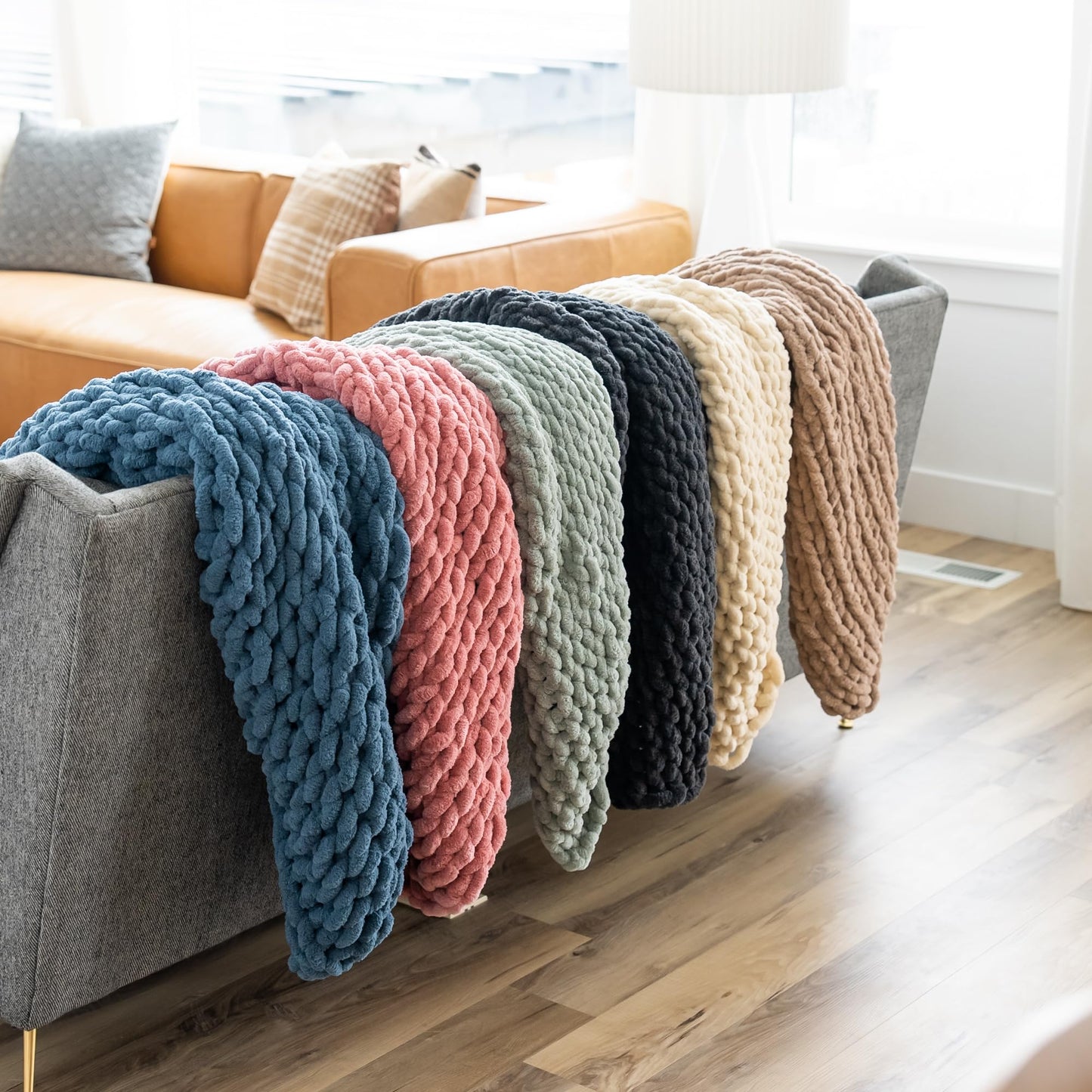 Chunky Knit Blanket, Queen Size