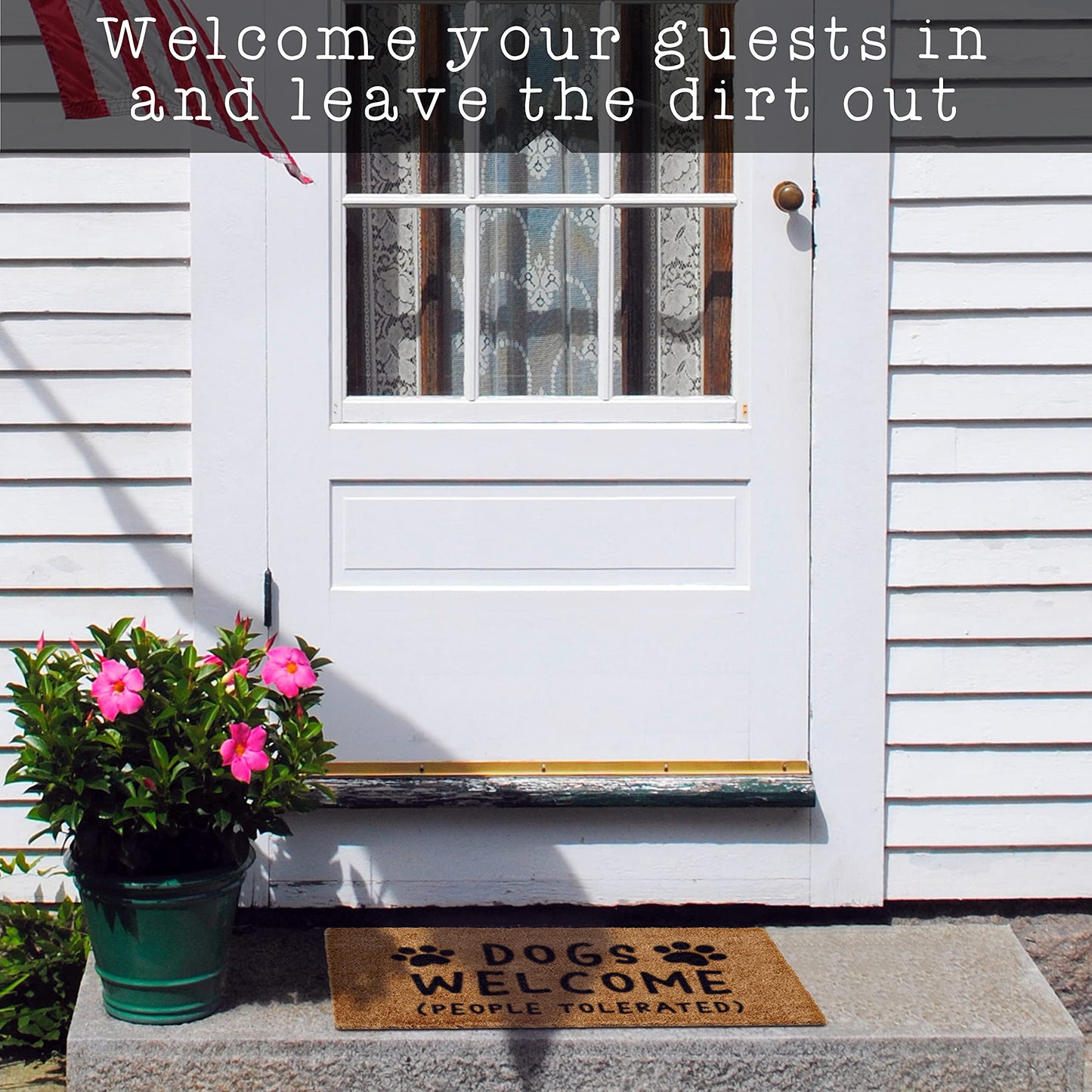 Dogs Welcome Door Mat - Funny Dog Doormat for Boho Home Decor