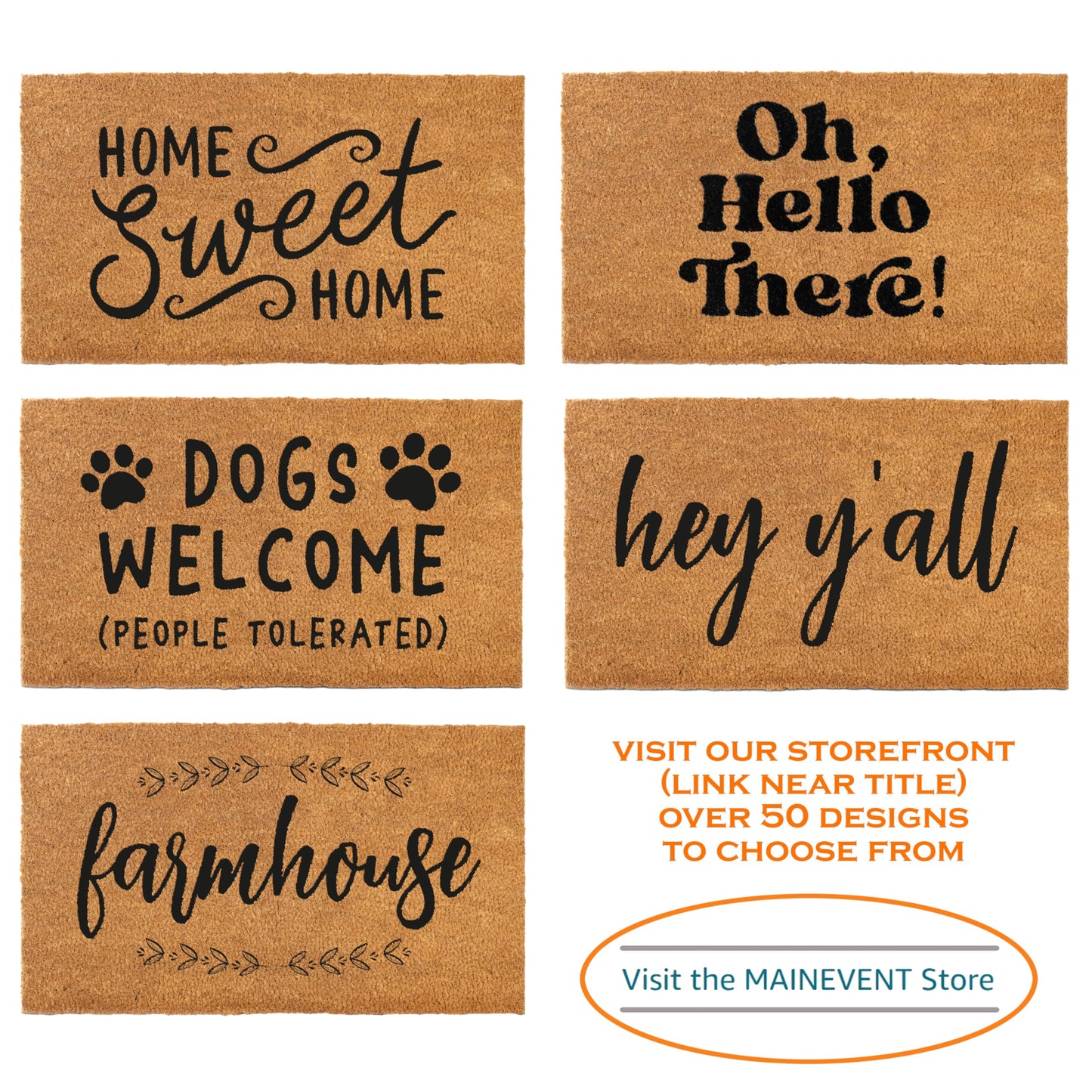 Dogs Welcome Door Mat - Funny Dog Doormat for Boho Home Decor