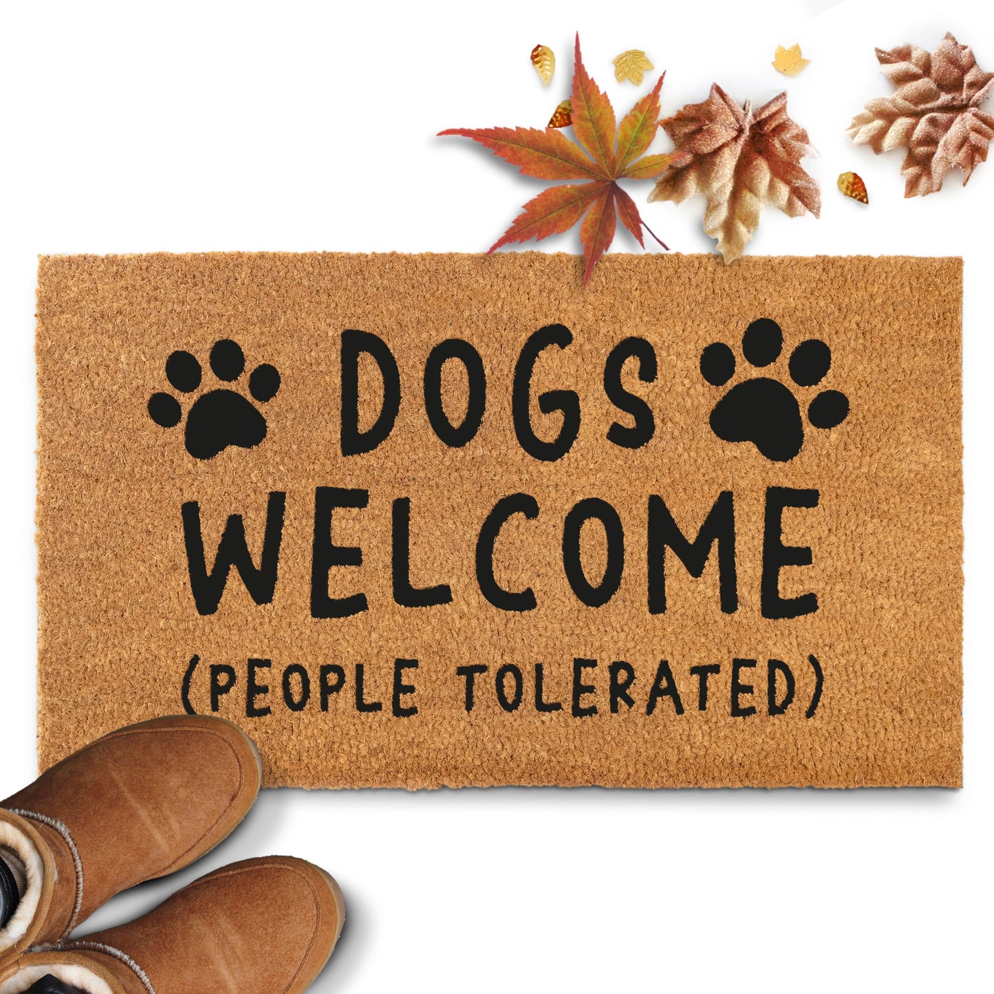 Dogs Welcome Door Mat - Funny Dog Doormat for Boho Home Decor