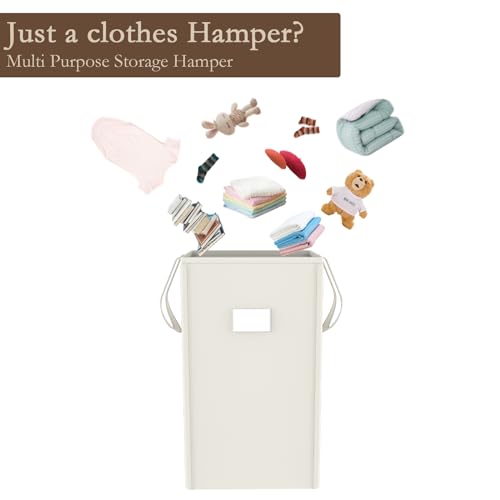 Laundry Hamper Collapsible with 2 Washable Laundry Bags, Dirty Clothes Hamper for College Dorm