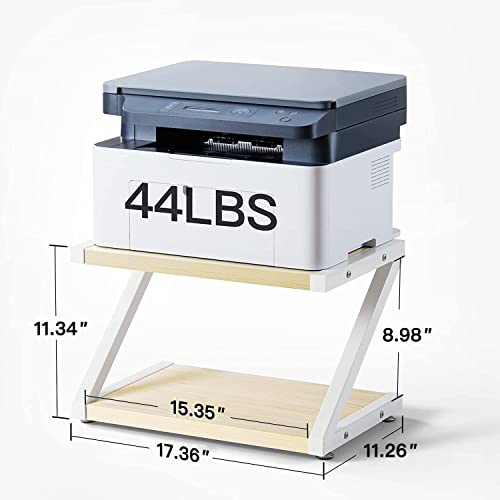 Printer Stand with Storage, 2 Tier Tray