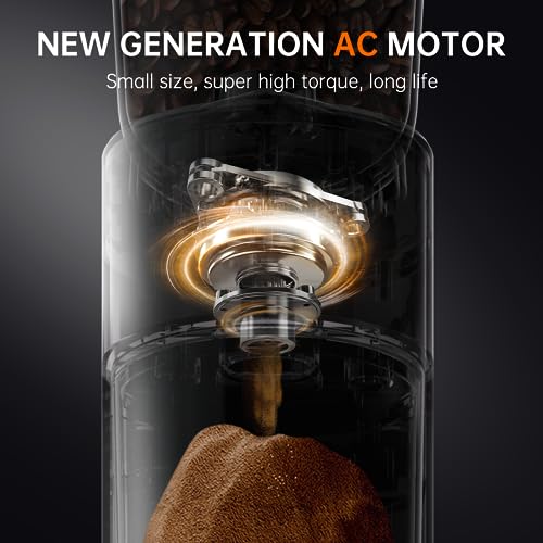 Coffee Grinder with Adjustable Settings and Precision Timer for Home Coffee Bar