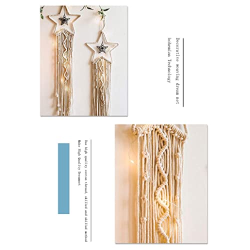 Star Moon Dreamcatcher 2pcs Boho Baby moom Decor Dream Catcher, Christmas Decorations Home Decor Room Decor Gifts for mom Gifts for Women Nursery Decor Interesting Finds Boho Wall Decor.