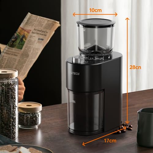 Coffee Grinder with Adjustable Settings and Precision Timer for Home Coffee Bar