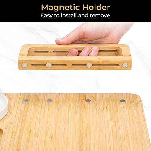 Large Bamboo Charcuterie Board Set - Perfect Mother's Day, Housewarming, and Wedding Gift for Boho Home Chefs