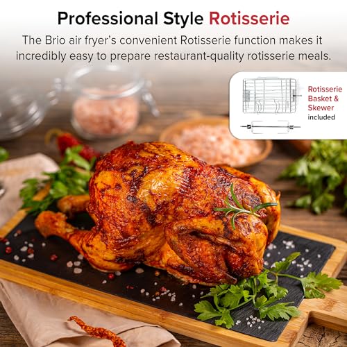 Air Fryer Rotisserie Oven, 15.5Qt X-Large Family Size, 1800W, 100 Presets & Smart Thermometer