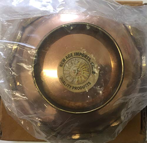 Copper Offering Bowl 3", Great for Altar use, Ritual use, Incense Burner, smudging Bowl, Decoration Bowl, offering Bowl - New Age Imports, Inc. (Triple Moon)
