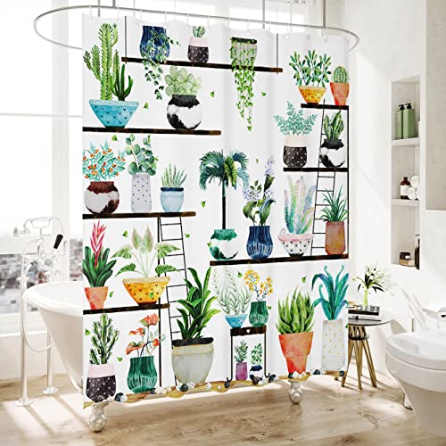 Boho Floral Shower Curtain - Colorful Bathroom Decoration, 72"x72"