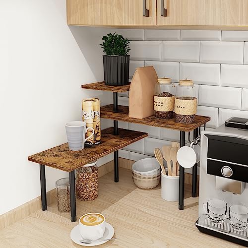 Corner Counter Organizer Shelf for Kitchen and Bathroom