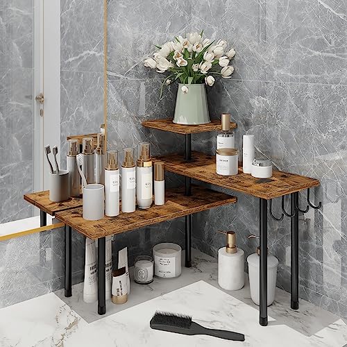 Corner Counter Organizer Shelf for Kitchen and Bathroom