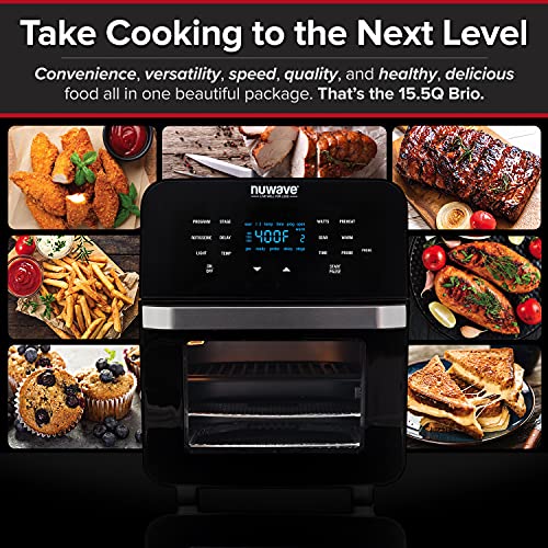 Air Fryer Rotisserie Oven, 15.5Qt X-Large Family Size, 1800W, 100 Presets & Smart Thermometer