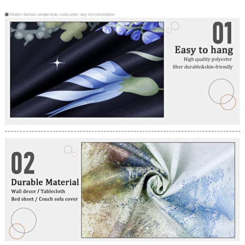 Moonlit Garden Tapestry - Floral Wall Hanging Decor - Budget Decor
