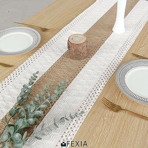 Rustic Boho Macrame Table Runner - 72 Inches Long with Tassels - Ideal for Home Decor, Dining, and Bedroom