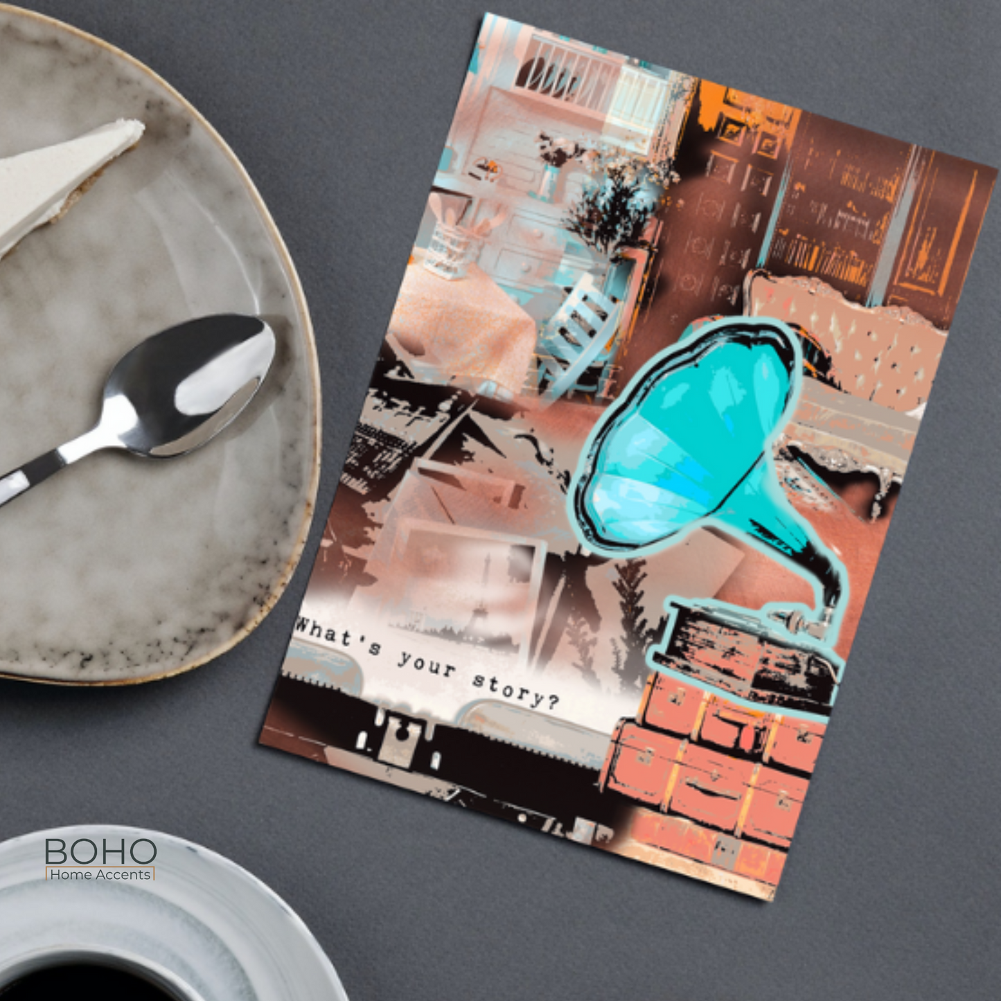 Art Card, What's your story? Everyday greeting card, All Occasions Card, Blank Inside, 5x7 with Envelope, Boho Birthday Card | Boho Home Accents