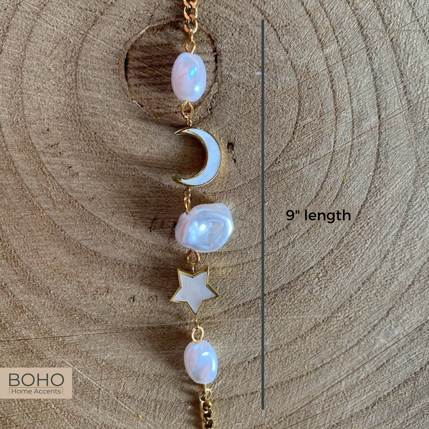 Celestial Bracelet - Stainless steel Gold bracelet, Pulsera oro, Moon stars boho bracelet | Boho Home Accents