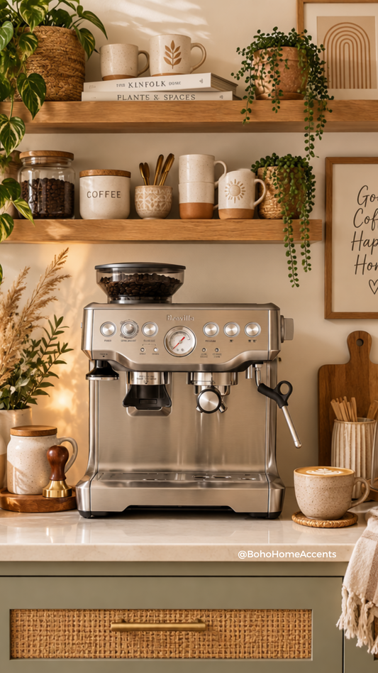 coffee bar tea bar boho home decor