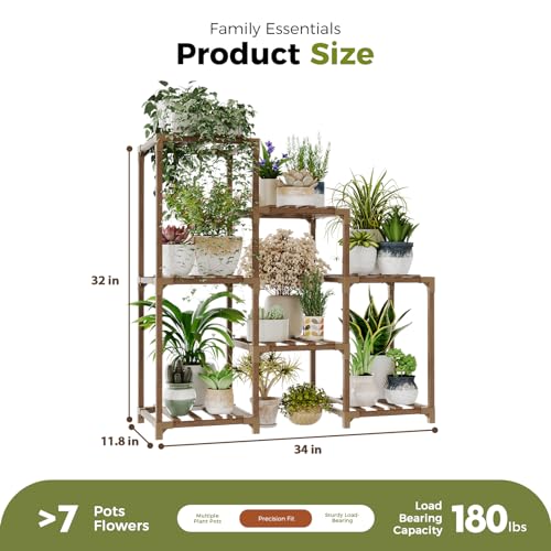 Boho Plant Stand: 3-Tier Wood Plant Rack