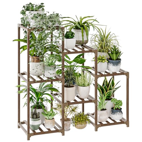 Boho Plant Stand: 3-Tier Wood Plant Rack