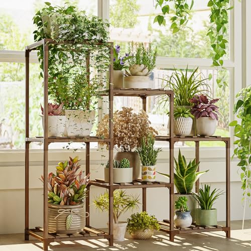Boho Plant Stand: 3-Tier Wood Plant Rack