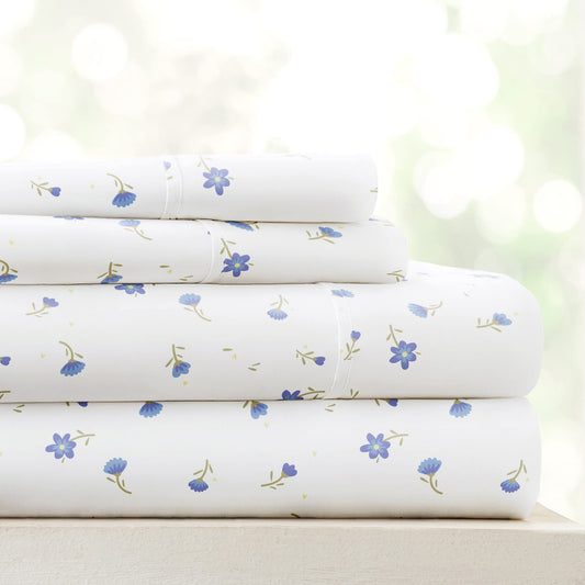 Ultra-Soft Boho Floral Queen Sheet Set - Cooling Bed Sheets with Deep Pockets for 16" Mattress - Perfect for Bedroom or Dorm