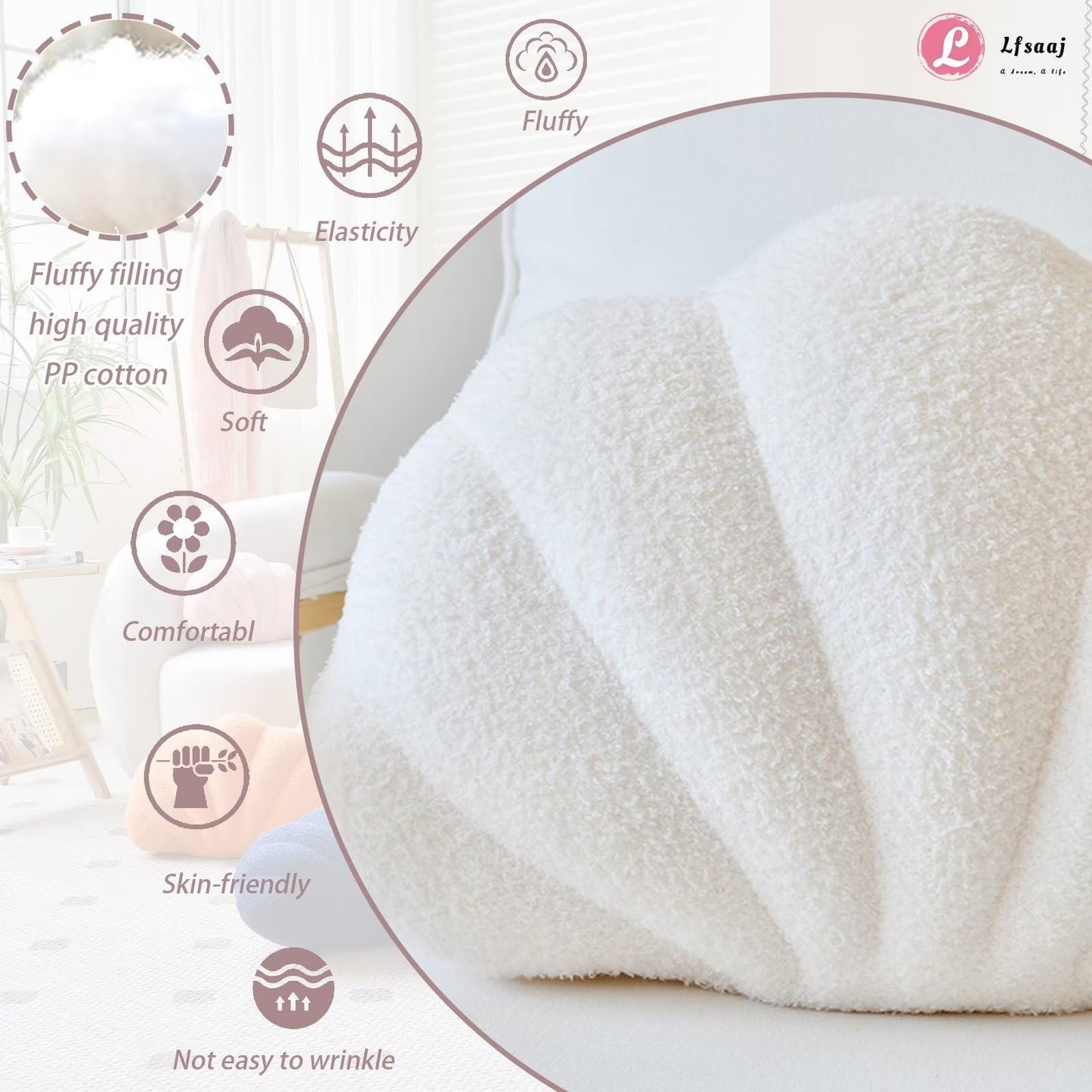 Boho Chic: Seashell Throw Pillows - Dive into Coastal Comfort