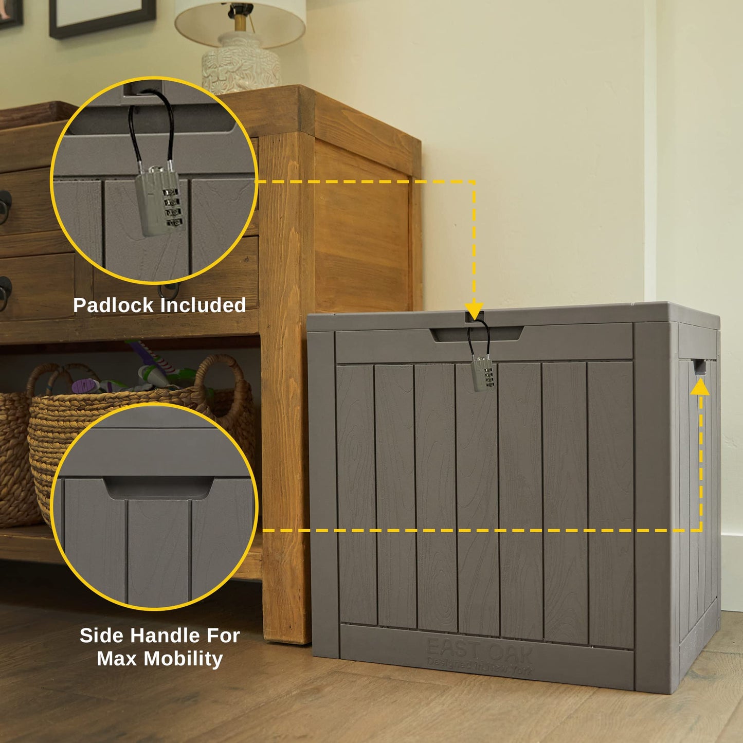 Waterproof Deck Box: 31 Gallon Outdoor Storage Solution