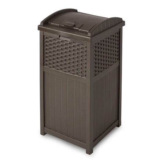 Boho Outdoor Trashcan Hideaway: 33 Gallon Commercial Trash Receptacle - Perfect for Garage, Backyard, or Garden - Explore Colorful Options!