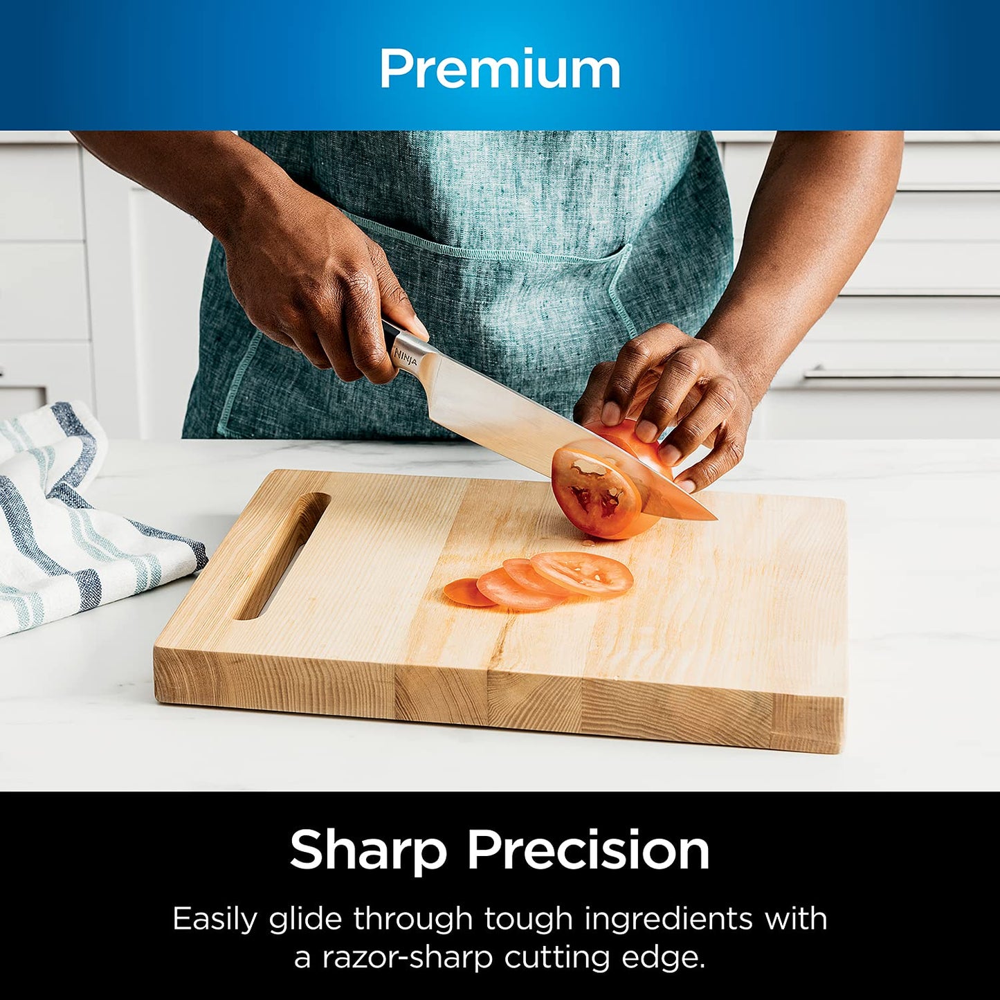 Ninja NeverDull Premium Knife Set - 14 Piece Block Set with Built-in Sharpener