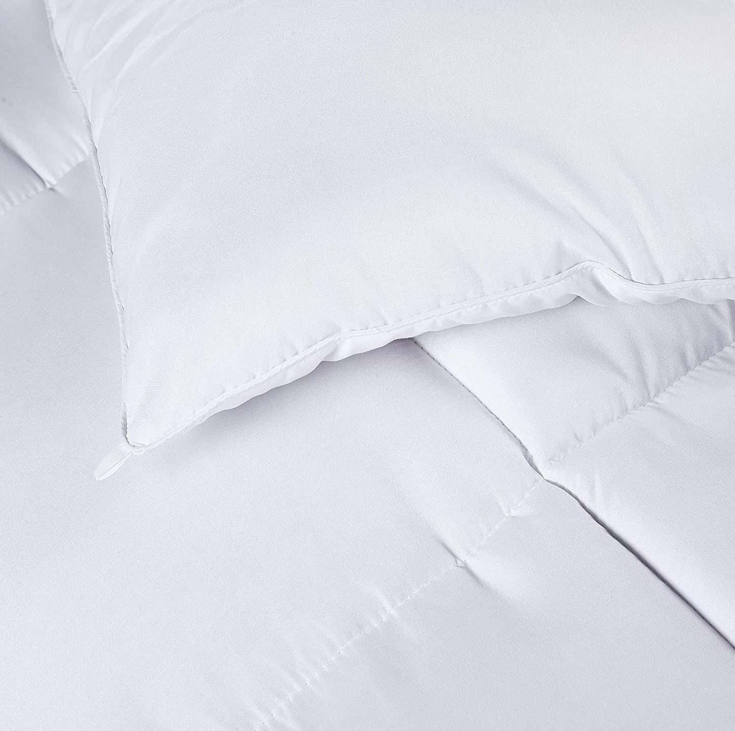 Quilted Comforter Duvet Insert - Box Stitched Down Alternative with Corner Tabs - Cozy Bedroom