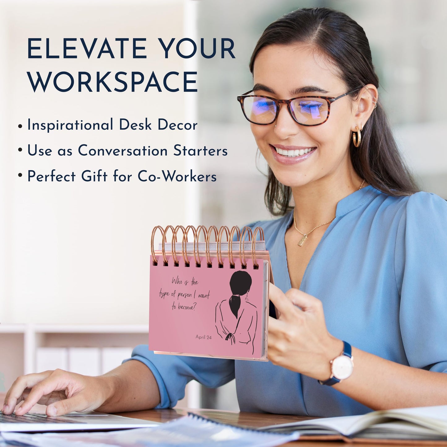 Inspirational Desk Calendar - Daily Motivational Quotes for Women’s Office Decor
