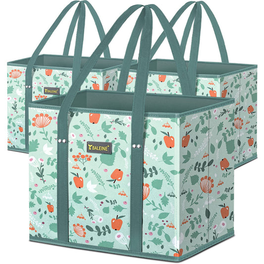 Foldable Reusable Grocery Bags (3 Pack) Extra Large and Sturdy