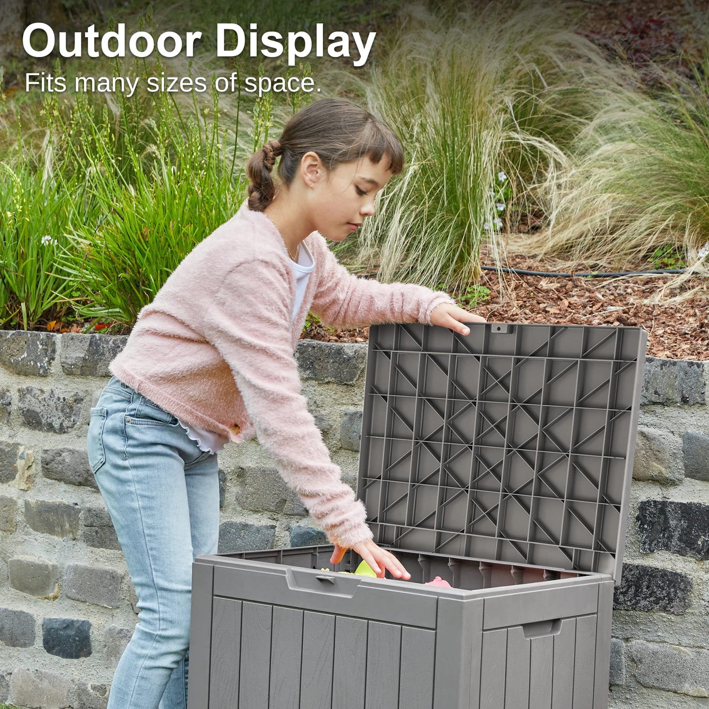 Boho Storage Box: 31 Gallon Waterproof Deck Box - Ideal for Patio Cushions, Gardening Tools, and Outdoor Toys - Lockable, UV Resistant - Stylish Storage Solution!