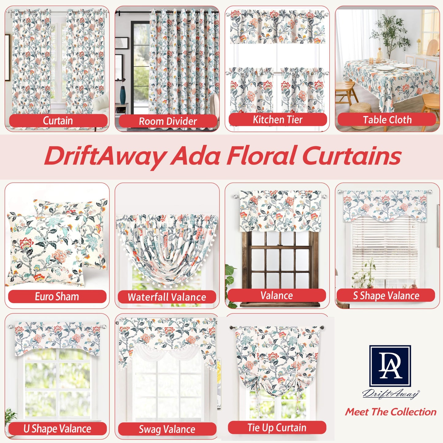 Floral Blackout Curtains 52x84 - Boho Thermal Insulated Window Panels