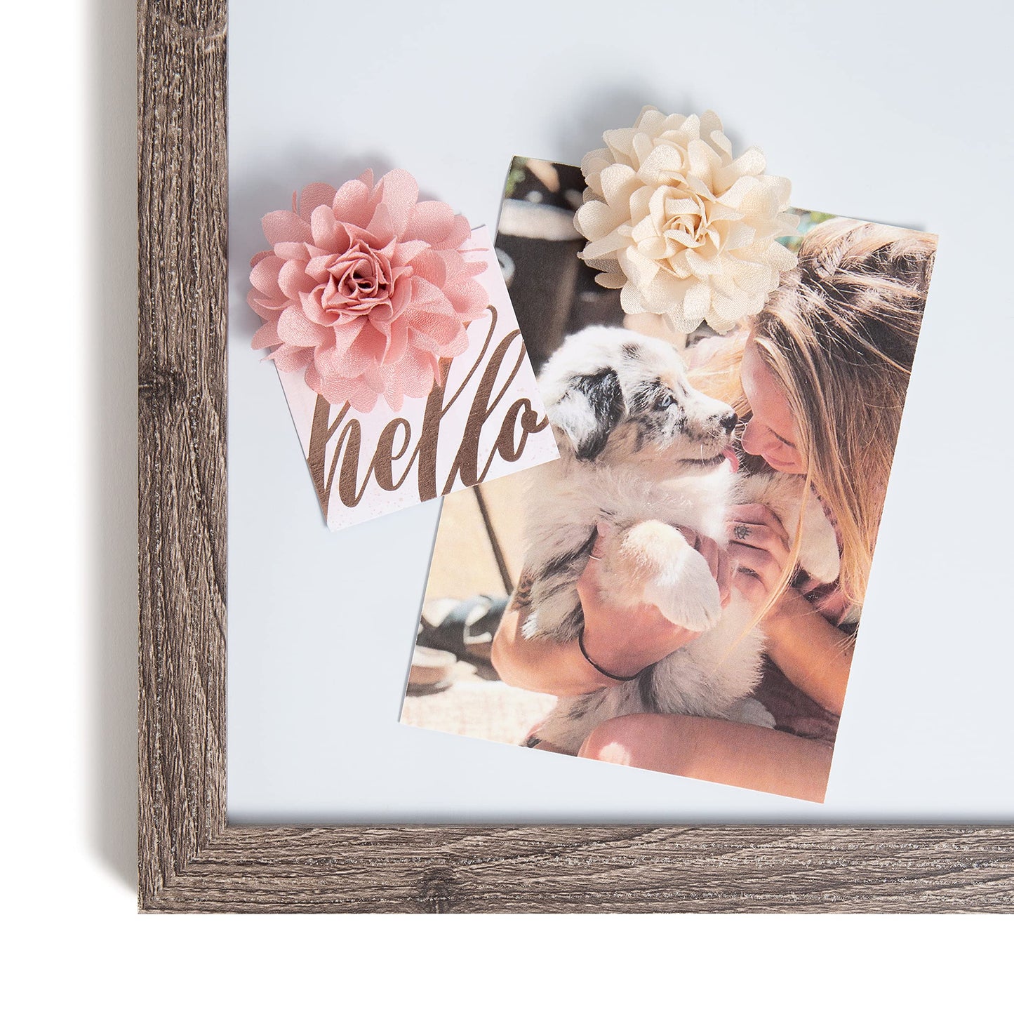 Blush & Cream Mini Flower Magnets Set - 12 Decorative Office Organizers