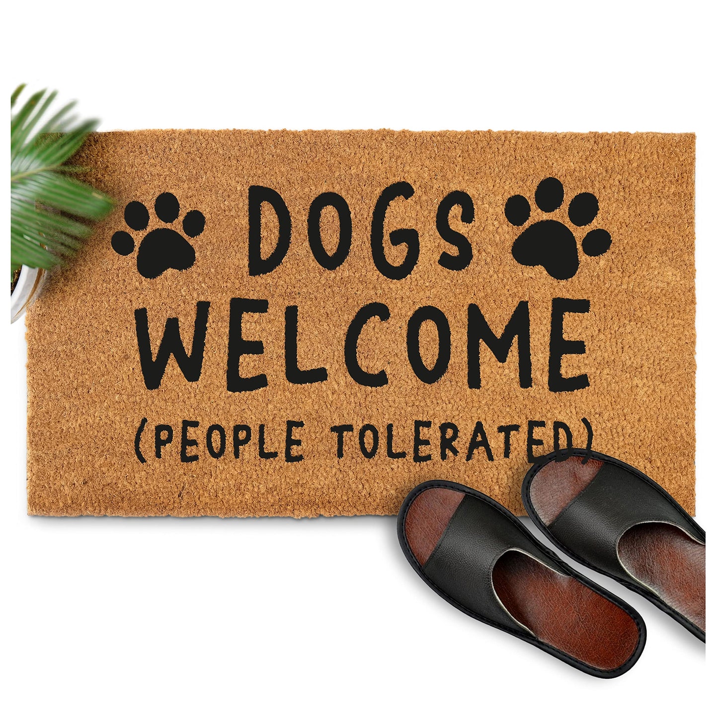 Dogs Welcome Door Mat - Funny Dog Doormat for Boho Home Decor