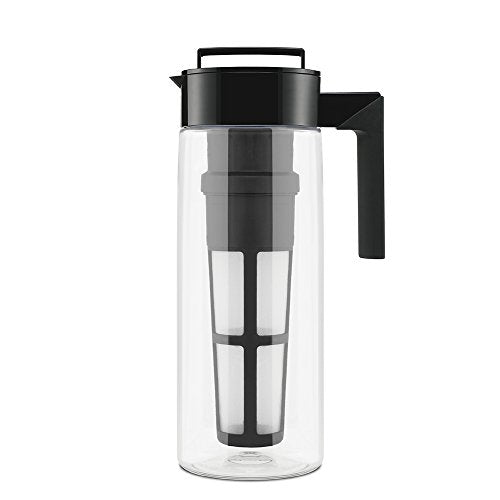 Takeya Cold Brew Coffee Maker with Black Lid Pitcher, 2 qt